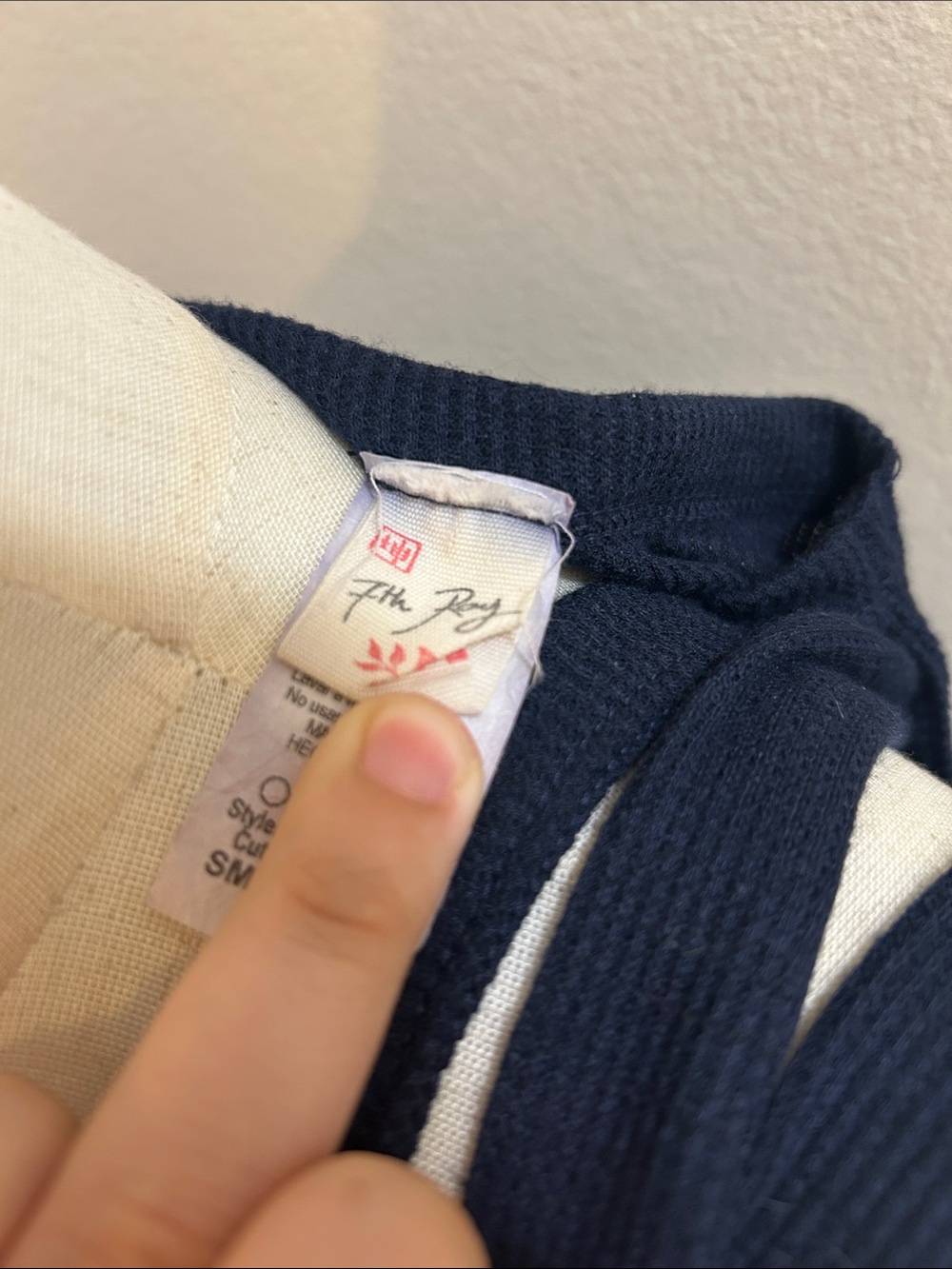 7th Ray Navy Double-Strap Ribbed Tank* - Picture 2 of 9